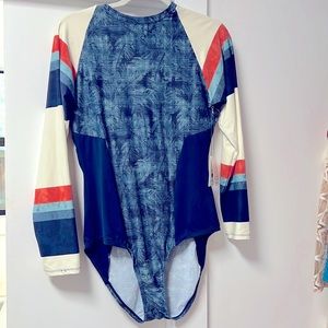 CARVE DESIGNS BACK ZIP LS ONE PIECE SWIMSUIT